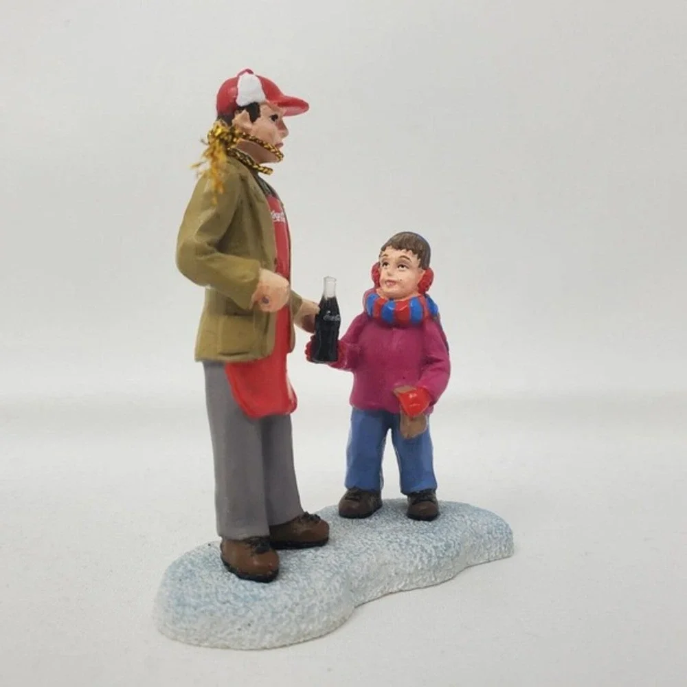 Coca‎ Cola Christmas Tree Ornaments Lot Of 2 Polar Bear Man Child Collectible